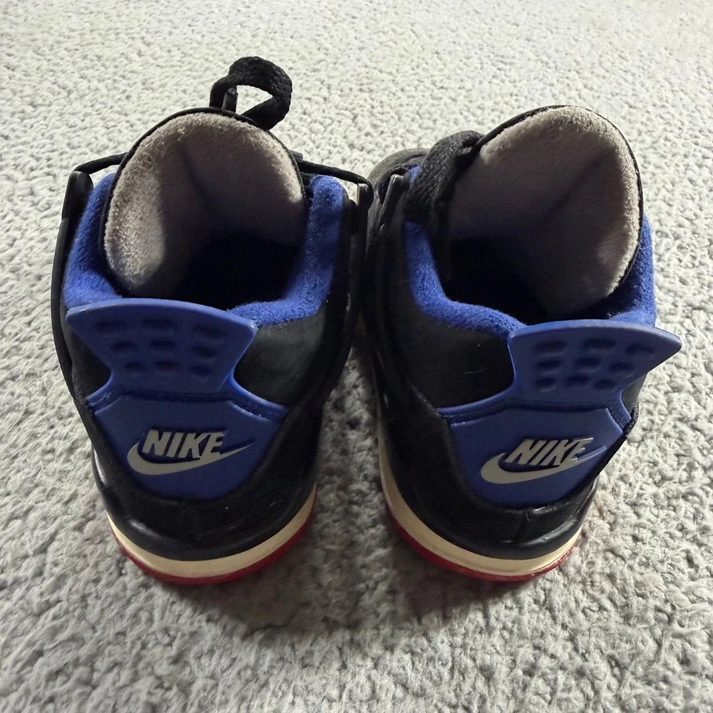Jordan 4 Retro Toddler 9C Black Red Blue Sneakers IB4387-003